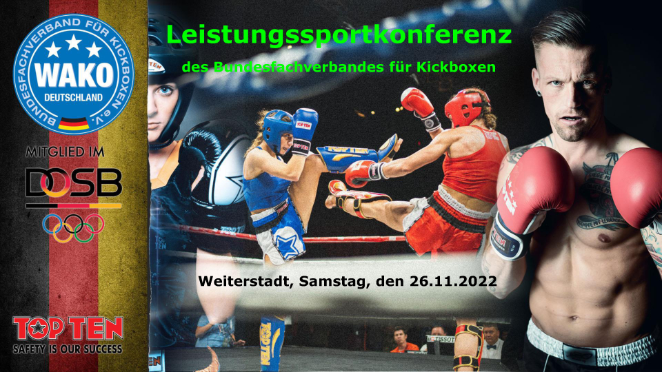 Herzlich Willkommen zur Leistungssportkonferenz 2022 des Bundesfachverbandes für Kickboxen e.V.